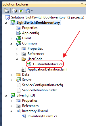 lightswitch ways call common class file create project
